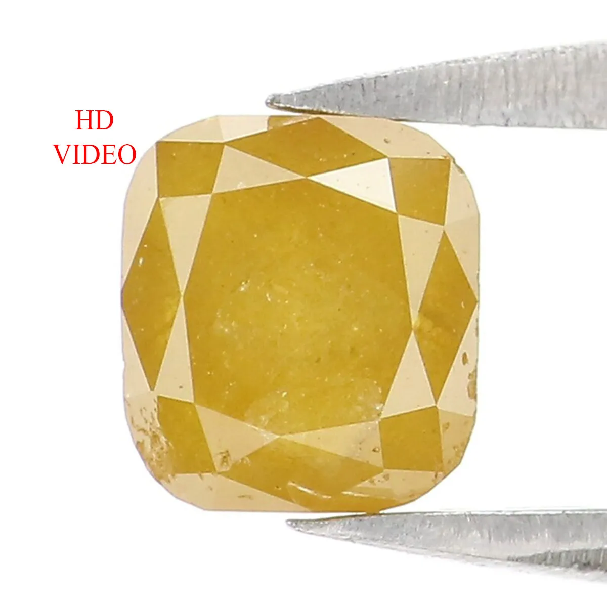 0.94 CT Natural Loose Cushion Shape Diamond Yellow Color Cushion Diamond 5.30 MM Natural Yellow Color Cushion Brilliant Cut Diamond LQ7242