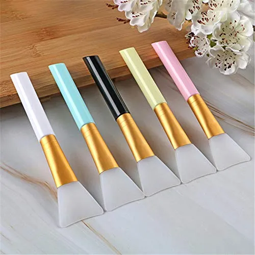 1 Silicone Face Cleanser Plus 5 PCS Silicone Face Mask Brush, Mask Beauty Tool Soft Silicone Facial Mud Mask Applicator Brush tool, Applicator for Mud, Clay, Charcoal mixed mud, and Body Butter Applic
