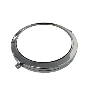 10 x Compact Mirror - Chrome with Push Button - Round