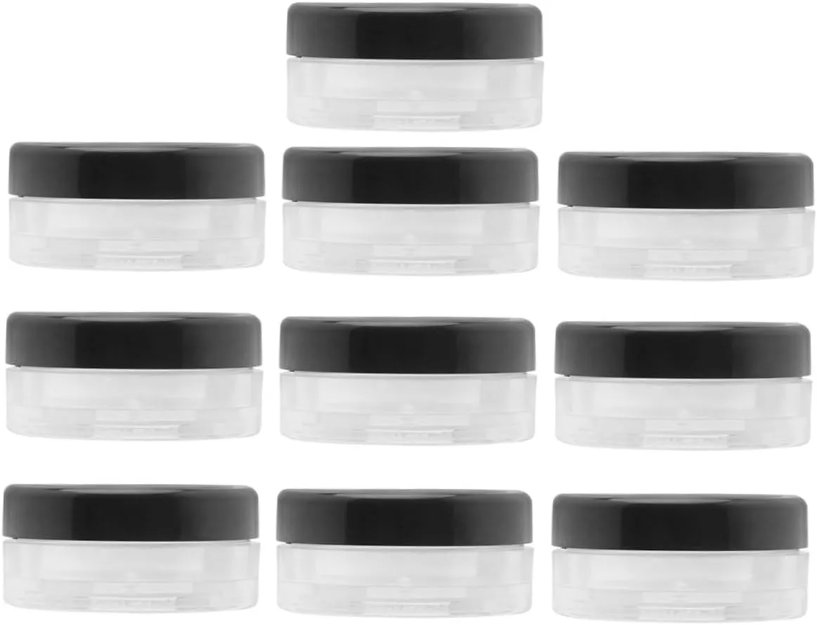 10pcs Portable Case Compact Multi-purpose Empty Box for Loose Powders for Travel and Daily Use Prevent Spillage