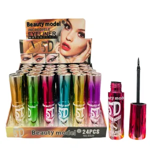 12 pc Liquid Eyeliner Waterproof 5D- Black