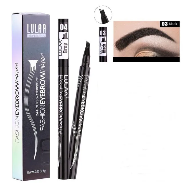 13 Colors Microblading Eyebrow Marker Pen 4 Head Liquid Eyebrow Thin Pencil Waterproof Tattoo Eye Brow Pen Smudge-proof Make Up