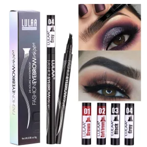 13 Colors Microblading Eyebrow Marker Pen 4 Head Liquid Eyebrow Thin Pencil Waterproof Tattoo Eye Brow Pen Smudge-proof Make Up