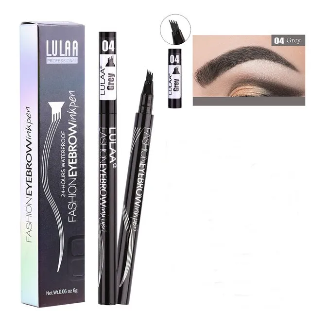 13 Colors Microblading Eyebrow Marker Pen 4 Head Liquid Eyebrow Thin Pencil Waterproof Tattoo Eye Brow Pen Smudge-proof Make Up