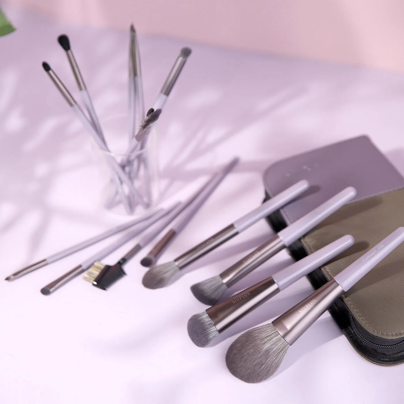 15pcs purple brush set