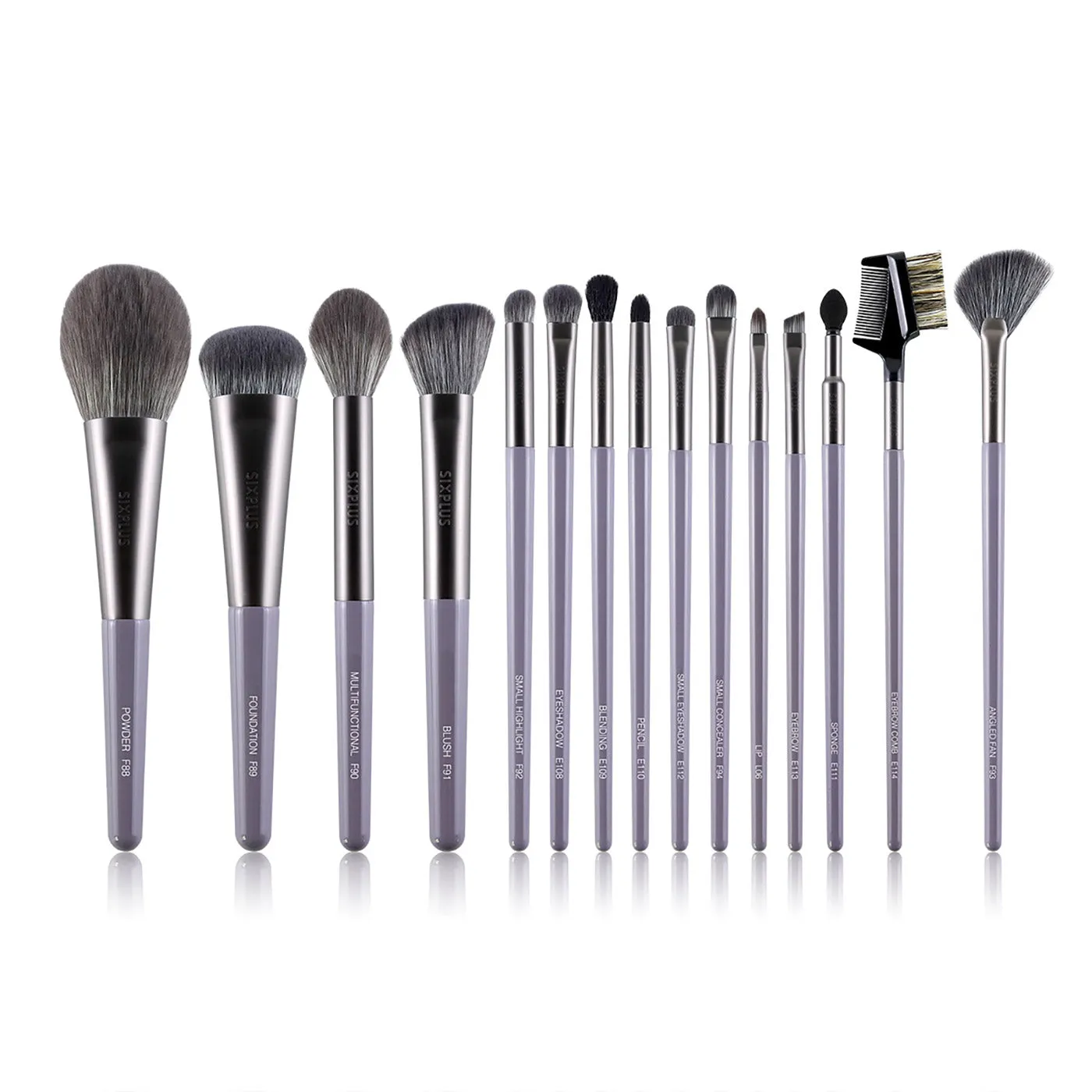 15pcs purple brush set