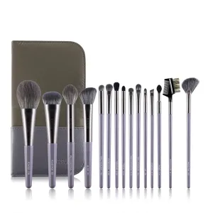 15pcs purple brush set