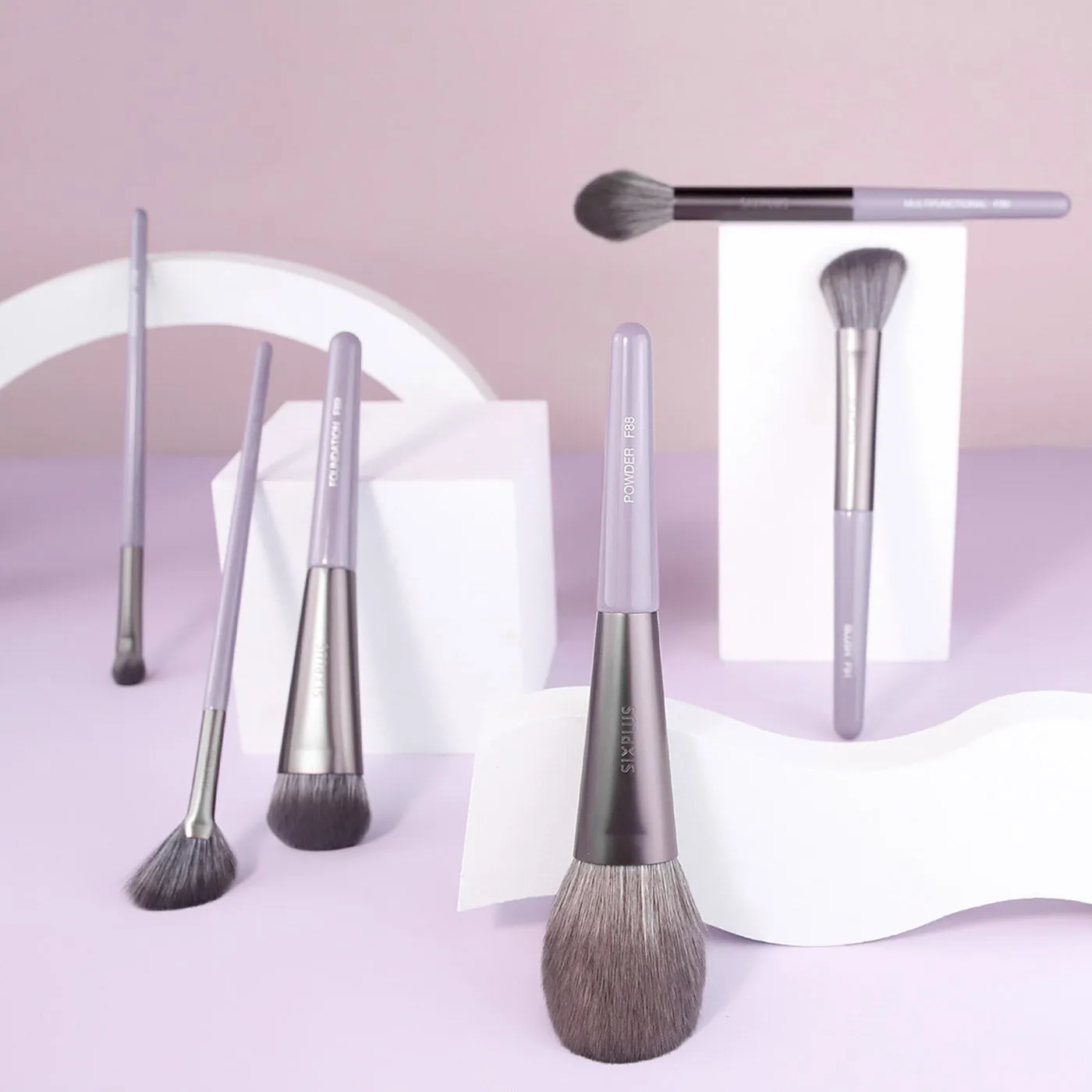 15pcs purple brush set