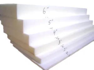 1865 Upholstery White Extra Firm Foam. 24" x 108" x Thickness