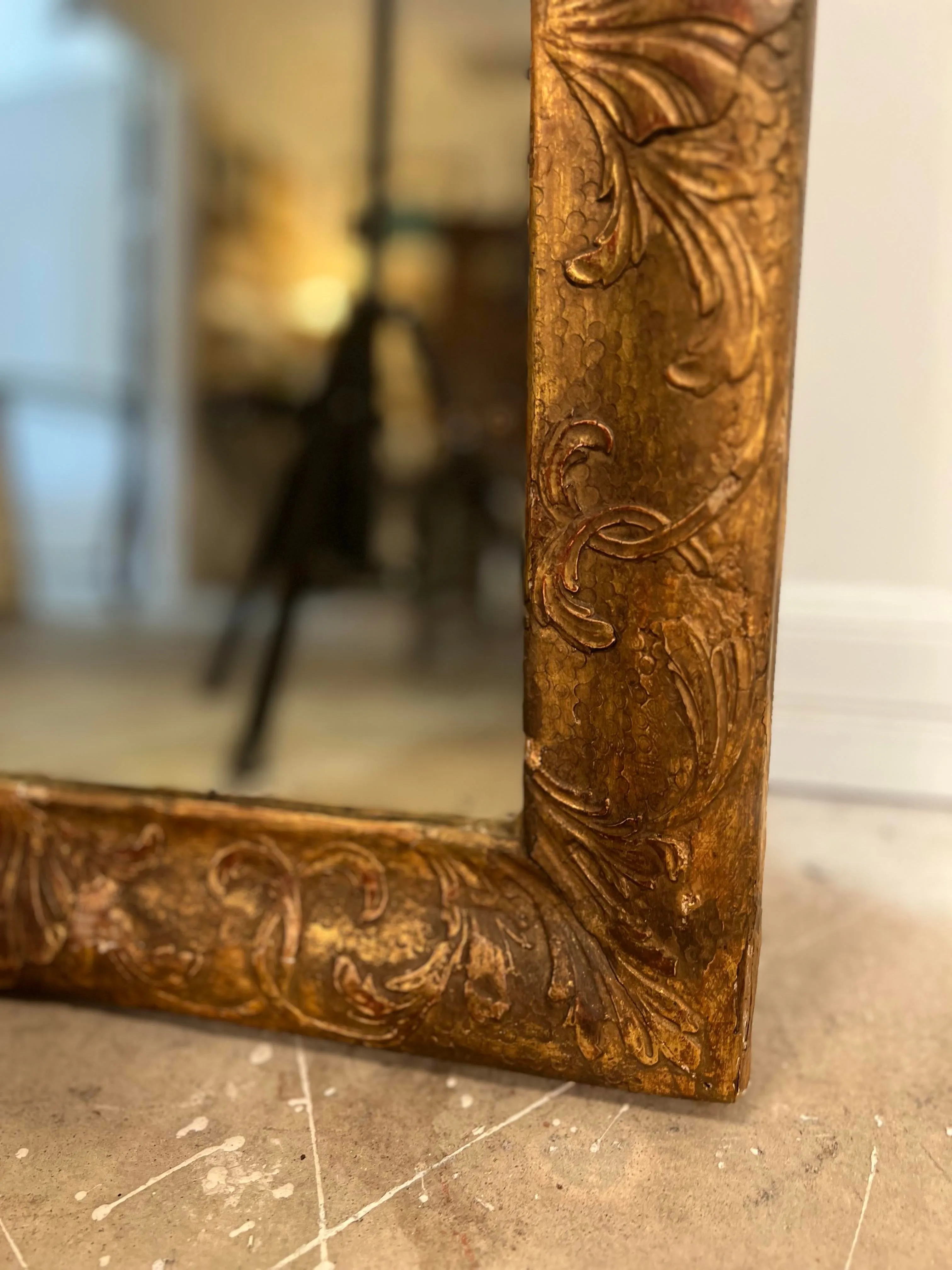 18th Century English George II Gilt Carved Mirror