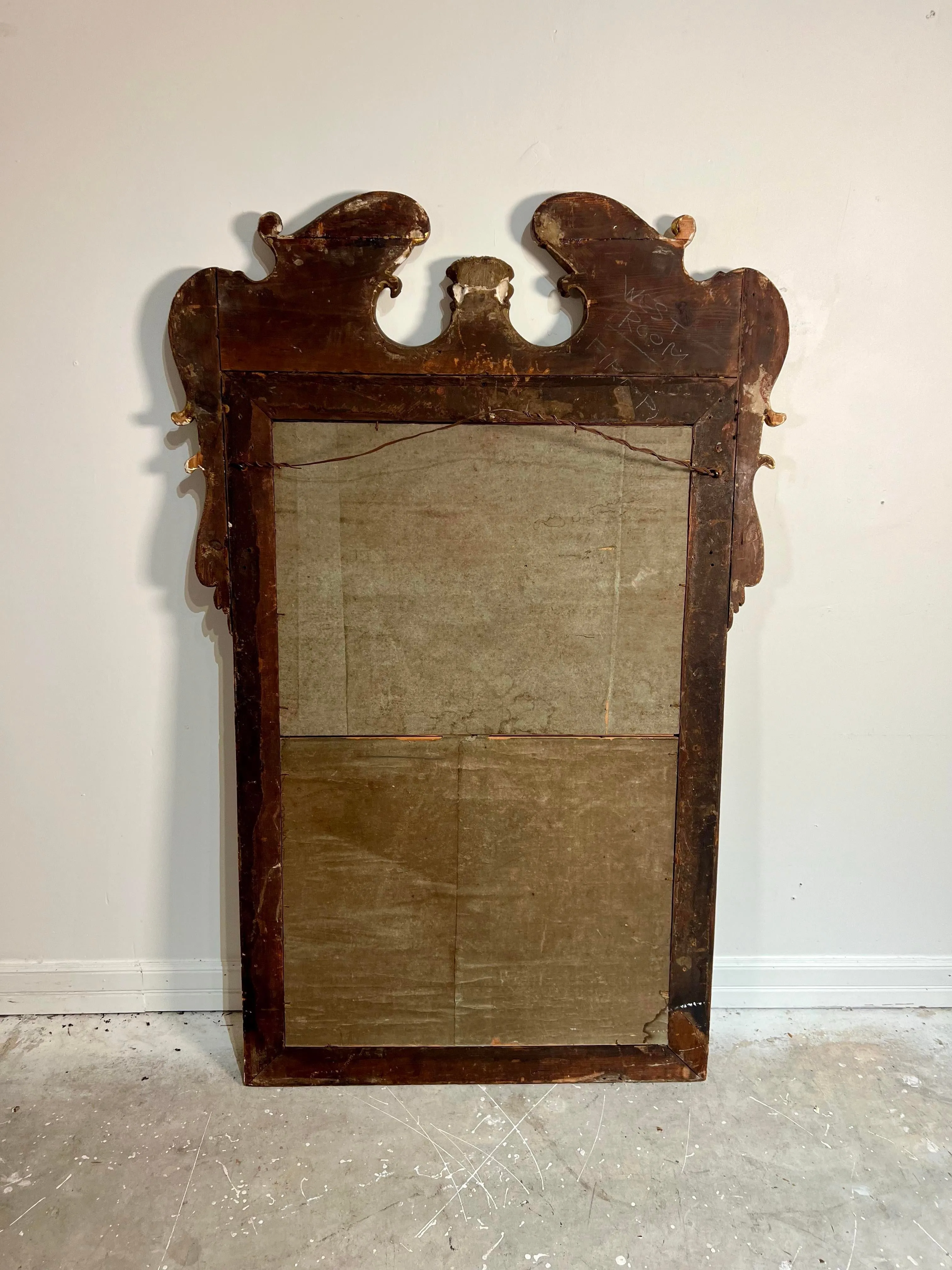 18th Century English George II Gilt Carved Mirror
