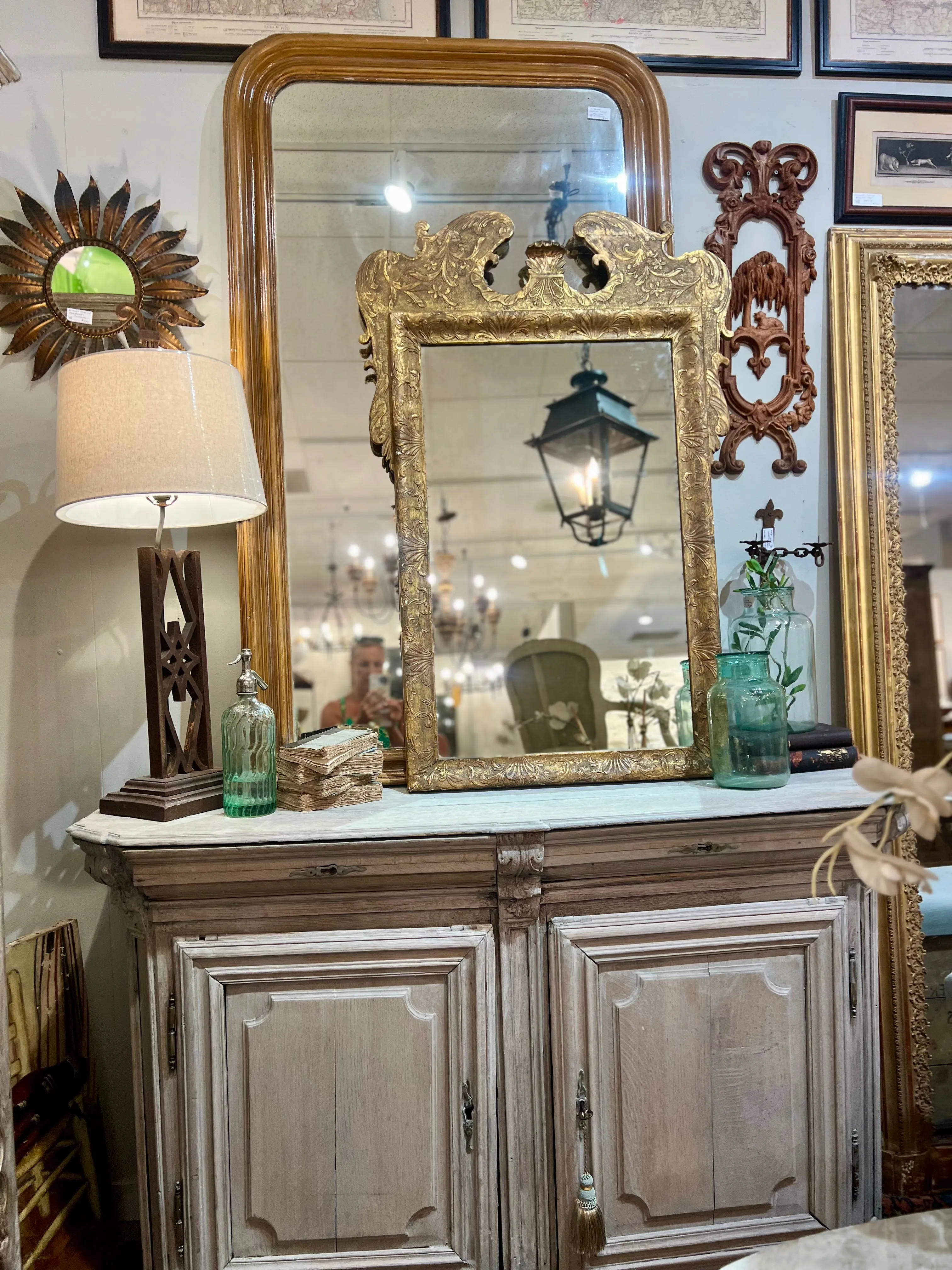 18th Century English George II Gilt Carved Mirror