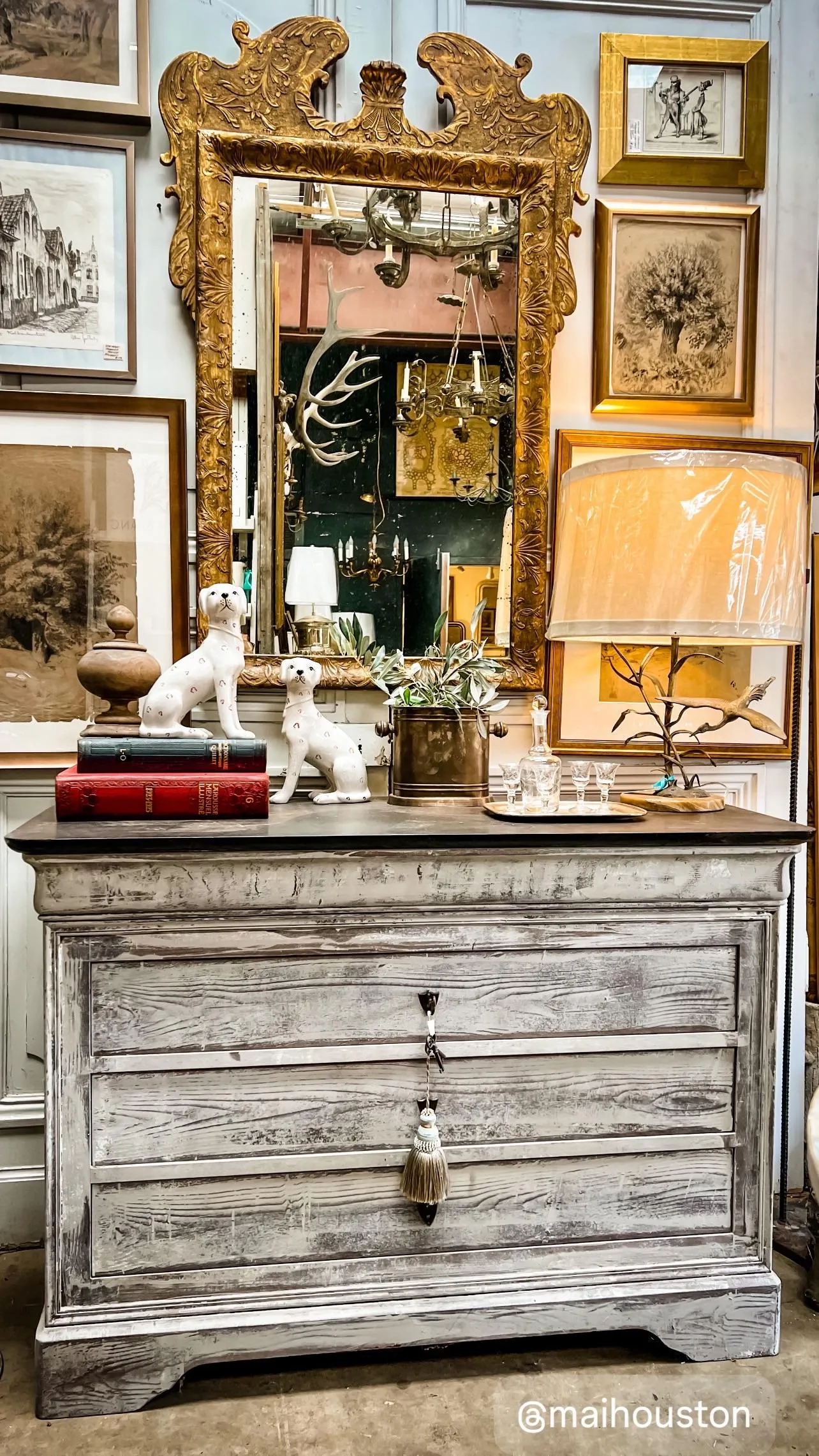 18th Century English George II Gilt Carved Mirror