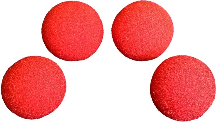2 Inch - 4 x Super Soft Sponge Balls - Red  (Top Recommended Size)