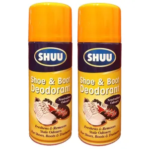 2 x 200ml Shoe & Boot Deodorant Spray For Shoe Boots & Trainers Neutralises Odour (Freshens & Removes Stale Odours) - Swan household ®