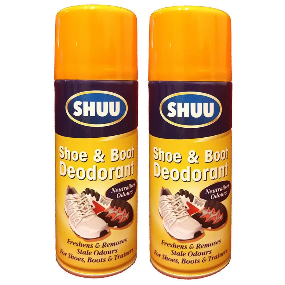 2 x 200ml Shoe & Boot Deodorant Spray For Shoe Boots & Trainers Neutralises Odour (Freshens & Removes Stale Odours) - Swan household ®