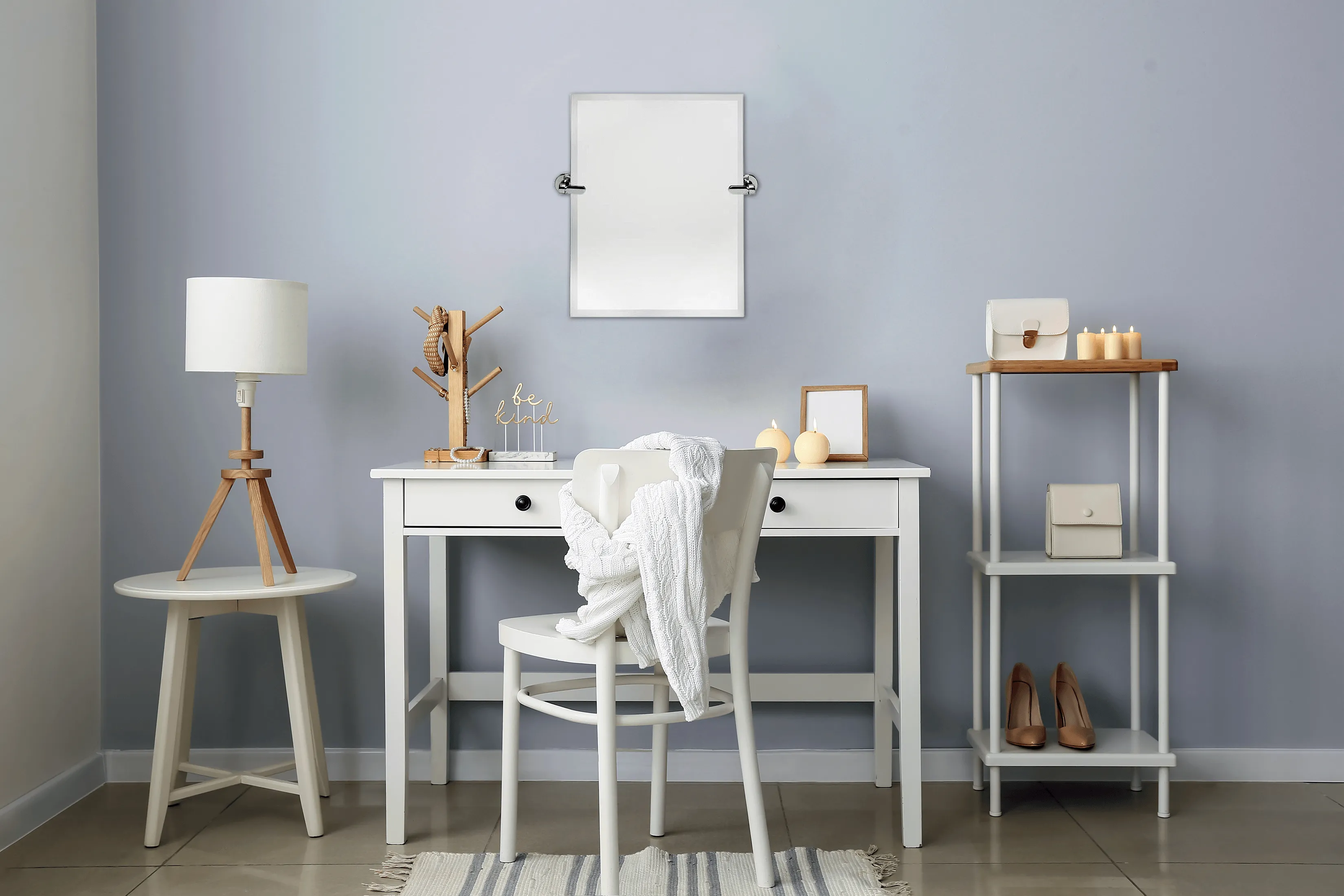21''W x 24''H Rectangular Frameless Bathroom Tilting Mirror - Available in 3 Colors