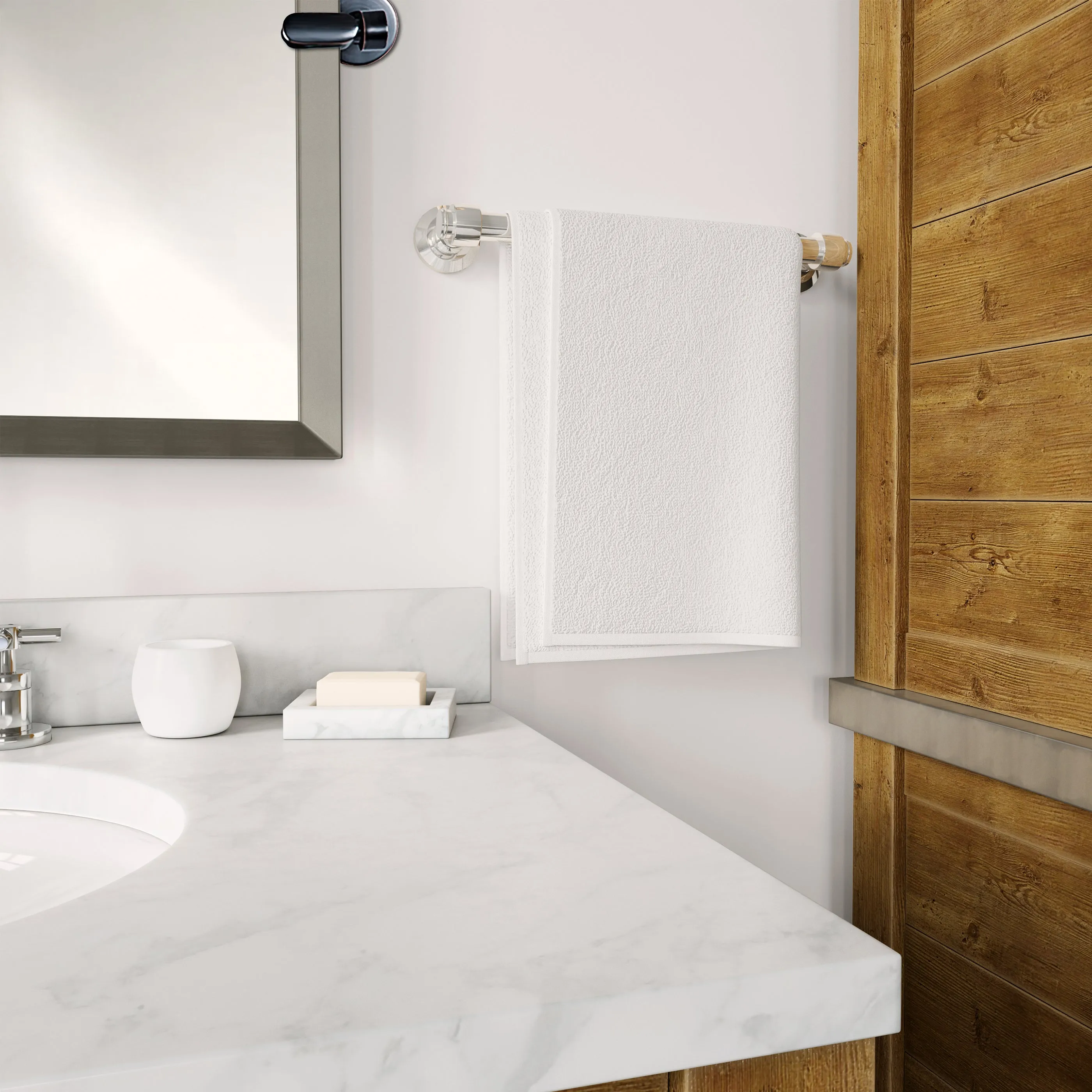 21''W x 24''H Rectangular Frameless Bathroom Tilting Mirror - Available in 3 Colors