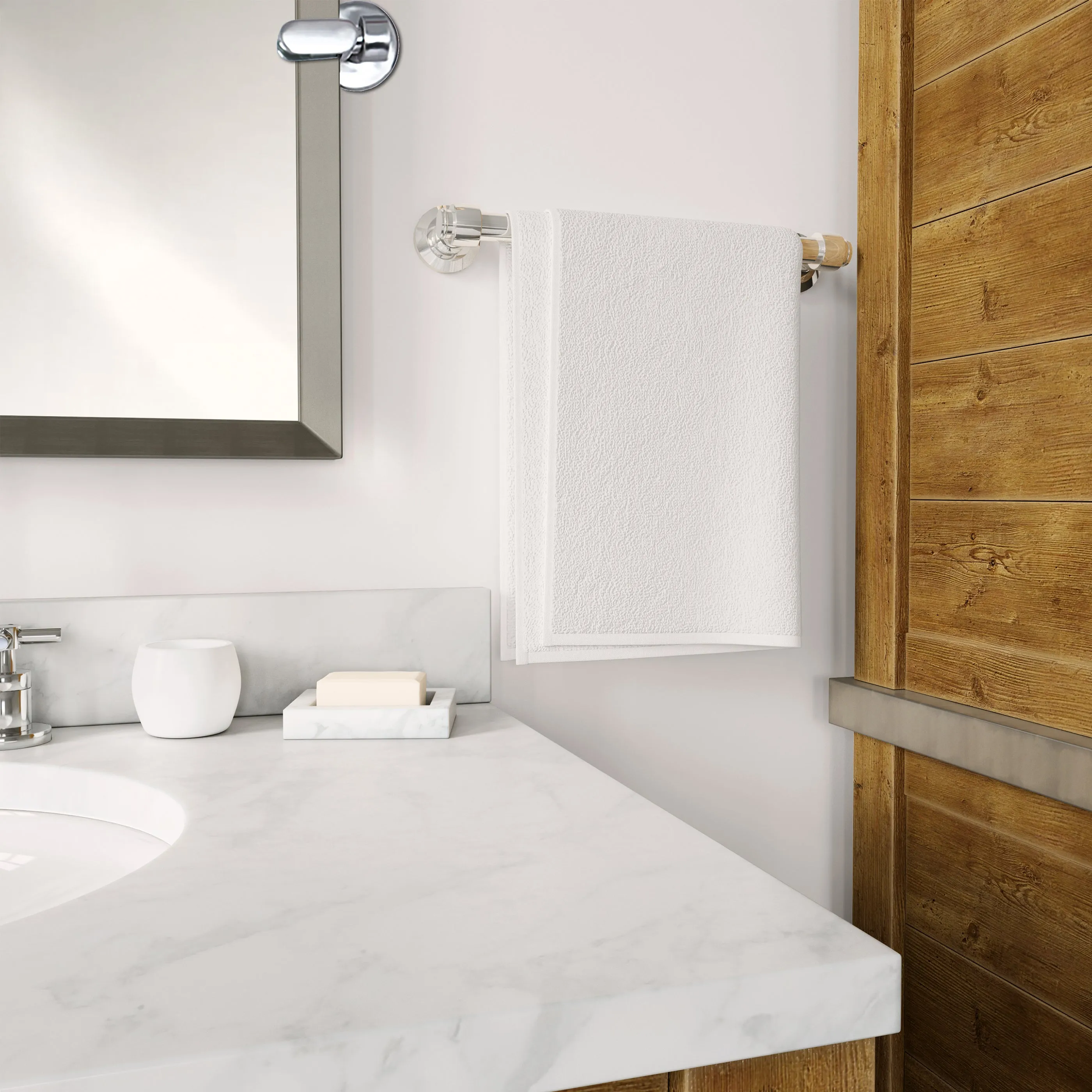 21''W x 24''H Rectangular Frameless Bathroom Tilting Mirror - Available in 3 Colors