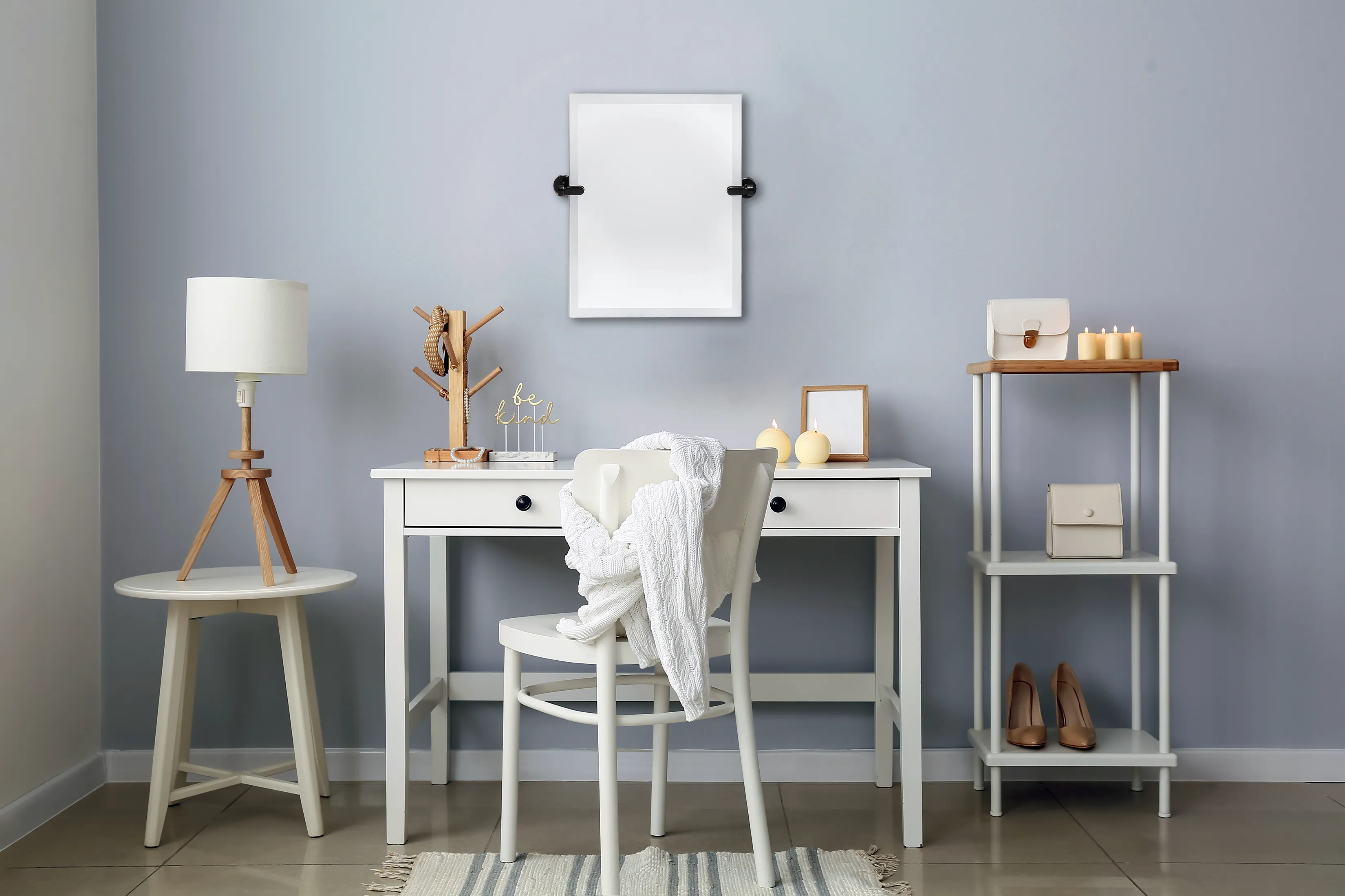 21''W x 24''H Rectangular Frameless Bathroom Tilting Mirror - Available in 3 Colors