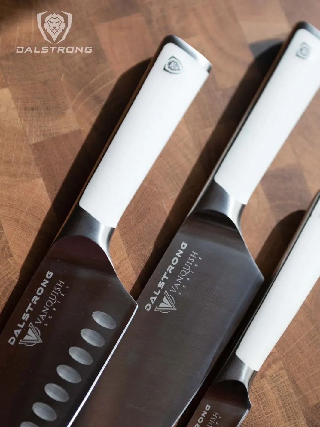 3-Piece Knife Set | White Handle | Vanquish Series | NSF Certified | Dalstrong ©