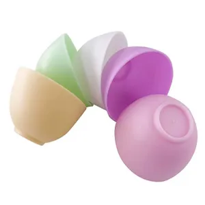 3.3 Inch Home Use Silicone Facial Mask Mixing Bowl for Facial Mask，Mud Mask and Other Skincare Products Multi colored 5 Pcs (Small)