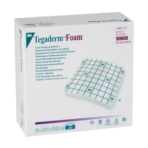 3M 90600 Tegaderm Foam Dressing (nonadhesive) - 2" x 2", Box of 10 dressings