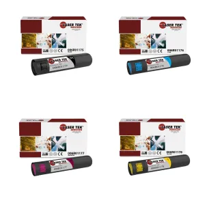 4 Pack Compatible Xerox Phaser 7328 Toner Cartridge Replacements for the Xerox 006R01175, 006R01176, 006R01177, 006R01178 (Black, Cyan, Magenta, Yellow)
