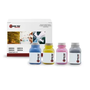 4 Pack Toner Refill Kit for HP 124A with chip | Laser Tek Services