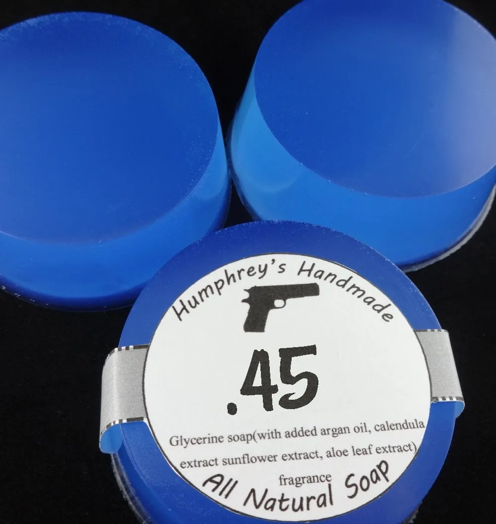 .45 Men's Glycerin Soap | Beard Wash | Barbershop Scent| Bergamot | Basil | Oakmoss