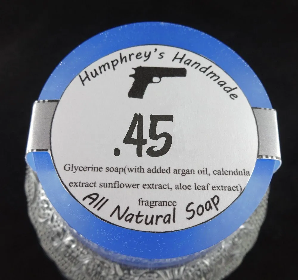 .45 Men's Glycerin Soap | Beard Wash | Barbershop Scent| Bergamot | Basil | Oakmoss