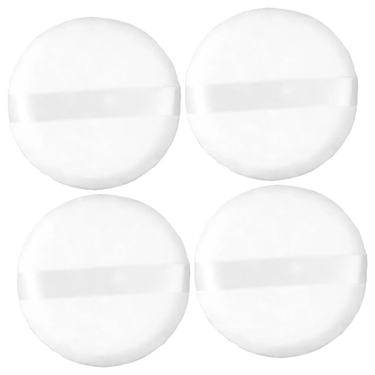 4pcs Large Soft Body Powder for Makeup Fluffy Comfortable Design with Finger Band for Decorative Powder Application and Care