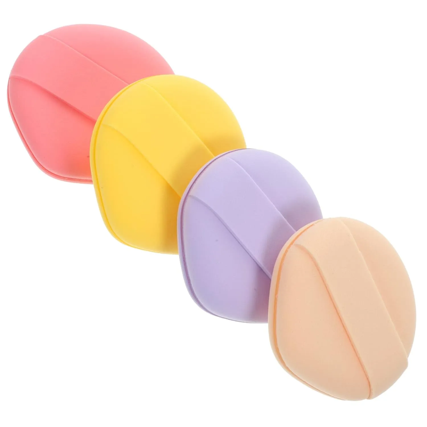 4Pcs Makeup Sponges for Foundation Dual Sided Foam Puff Applicators for Cream and Powder Translucent Makeup Sponges for Wet Dry Use for Home Salon