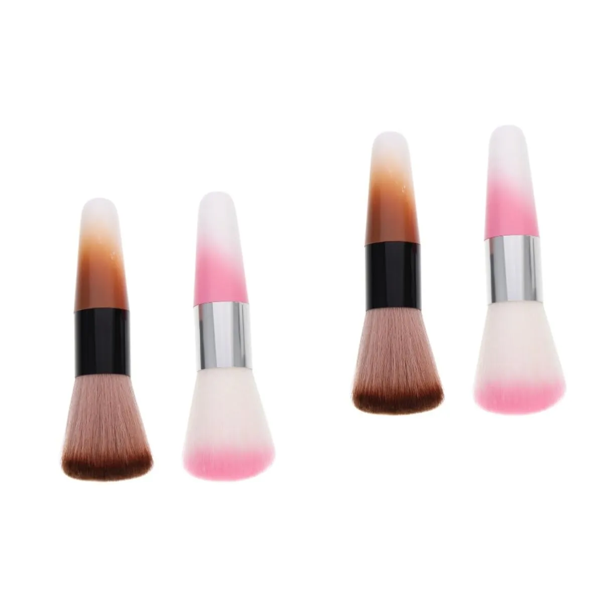 4pcs Nail Dust Brush Makeup Loose Powder Brush for Easy Application Lightweight Comfortable Grip for Home Use