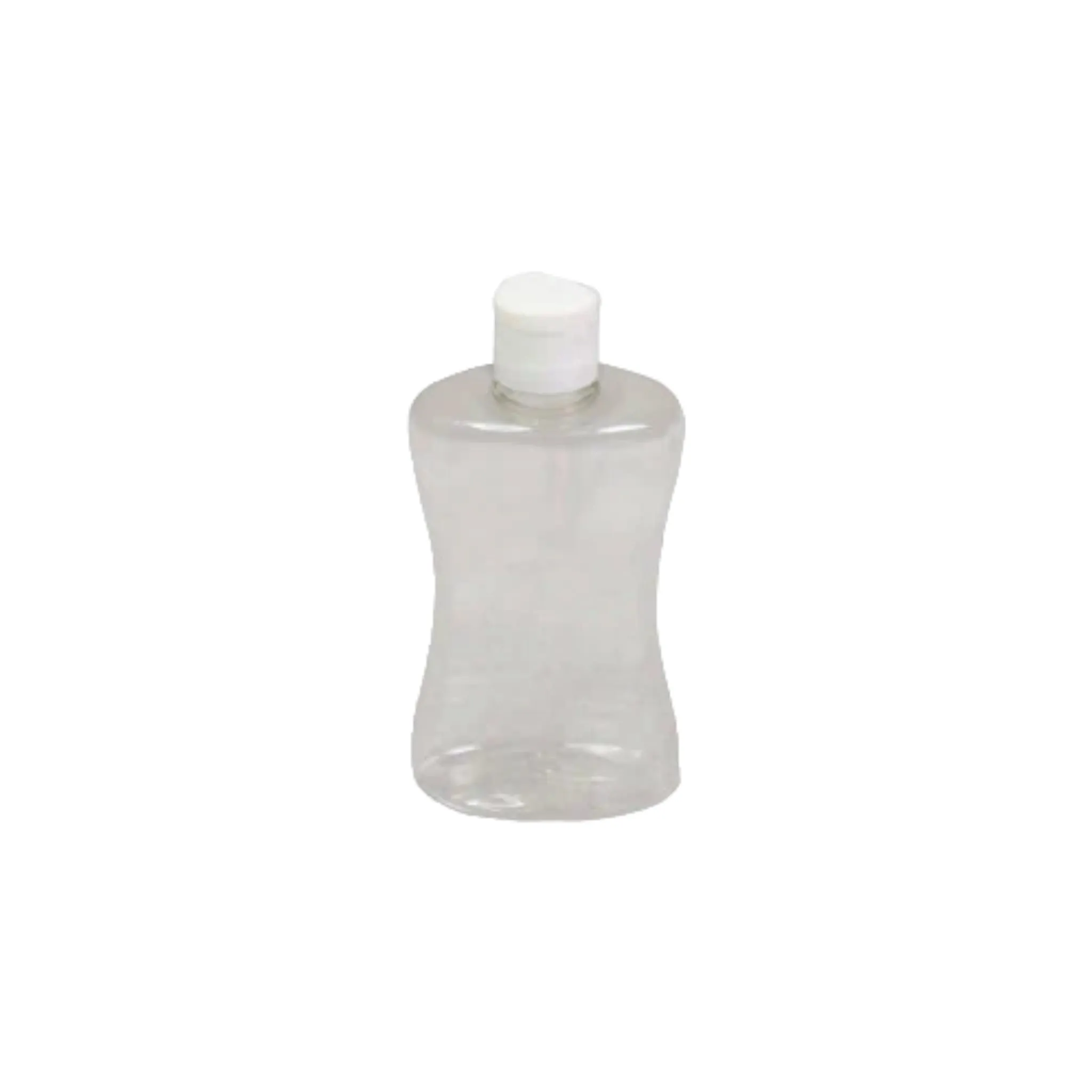 500ml PET Lotion Curve Bottle Clear Plastic with Lotion Lid Nu Ware