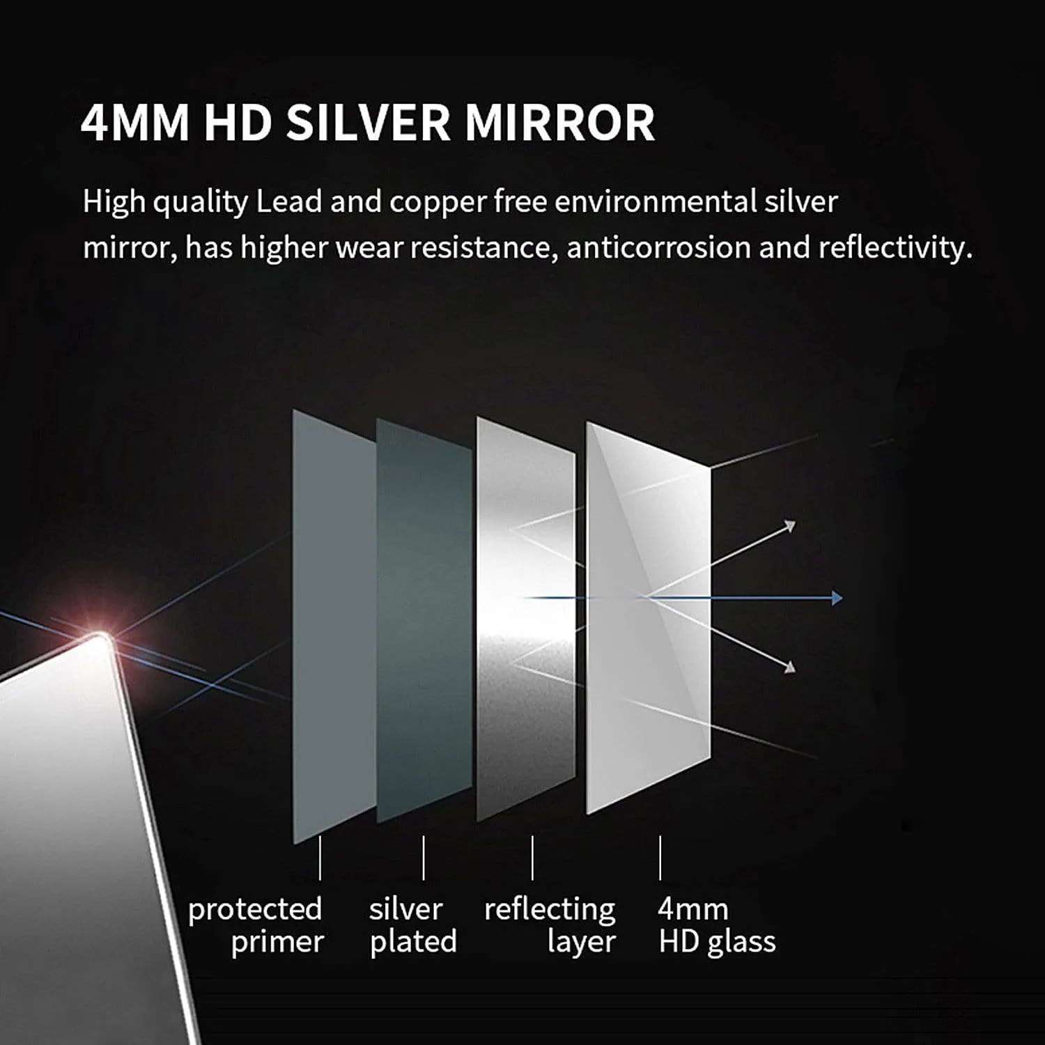 620 840mm Back&Front LED Light Bathroom Mirror