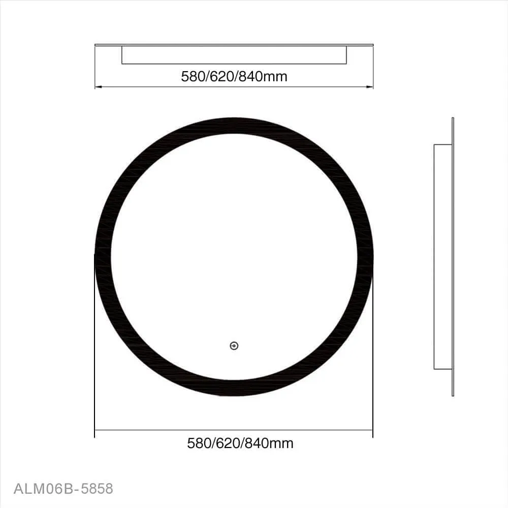 620 840mm Back&Front LED Light Bathroom Mirror