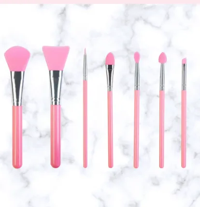 7 Pcs Silicone Makeup Brush Set. Applicators