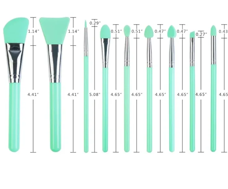7 Pcs Silicone Makeup Brush Set. Applicators