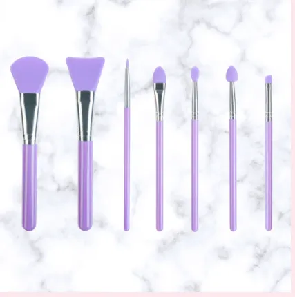 7 Pcs Silicone Makeup Brush Set. Applicators