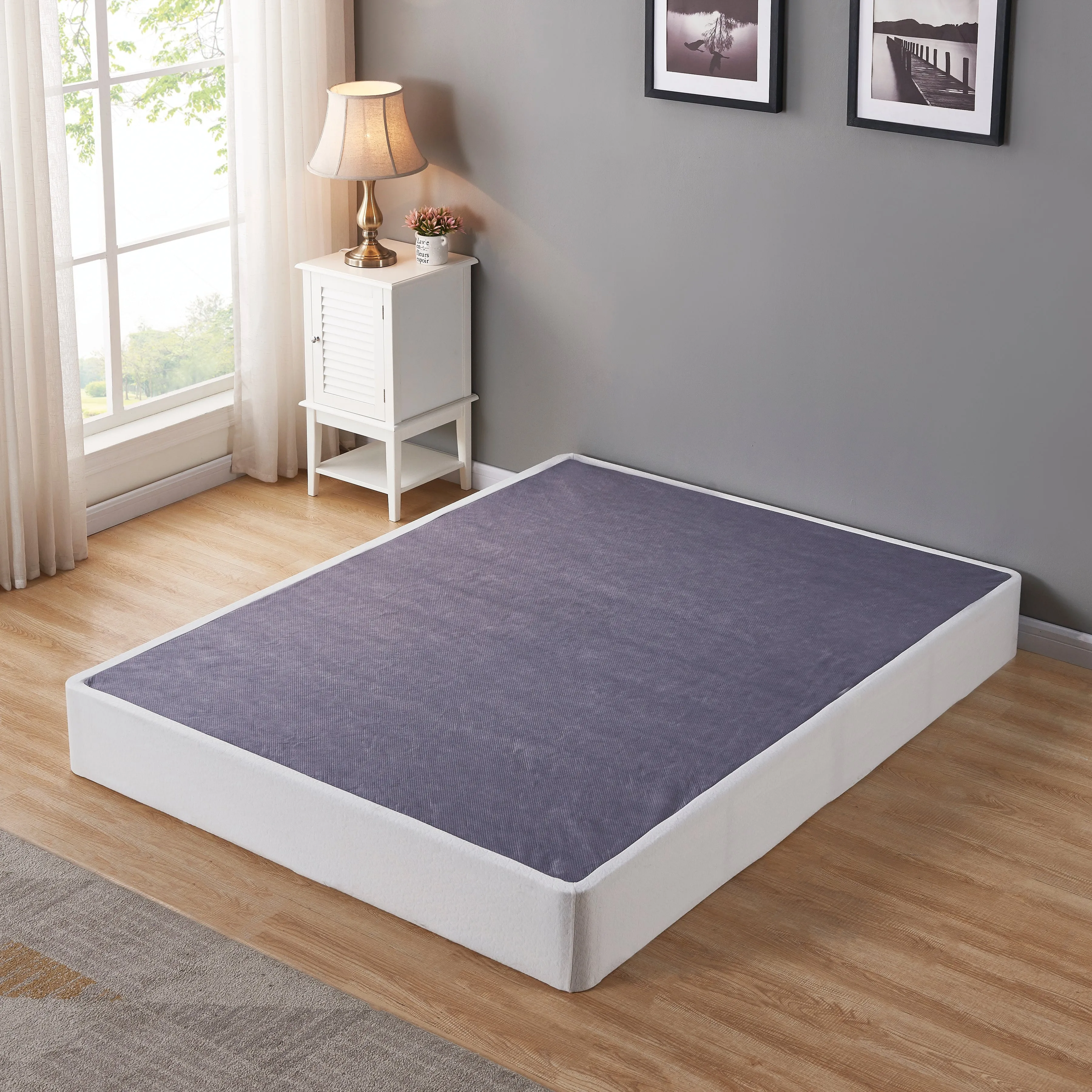 8 Inch Chime Innerspring King Mattress in a Box with Foundation King Foundation