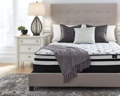 8 Inch Chime Innerspring King Mattress in a Box with Foundation King Foundation