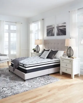 8 Inch Chime Innerspring King Mattress in a Box with Foundation King Foundation