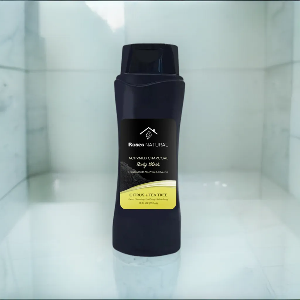 Activated Charcoal Body Wash - Citrus   Tea tree