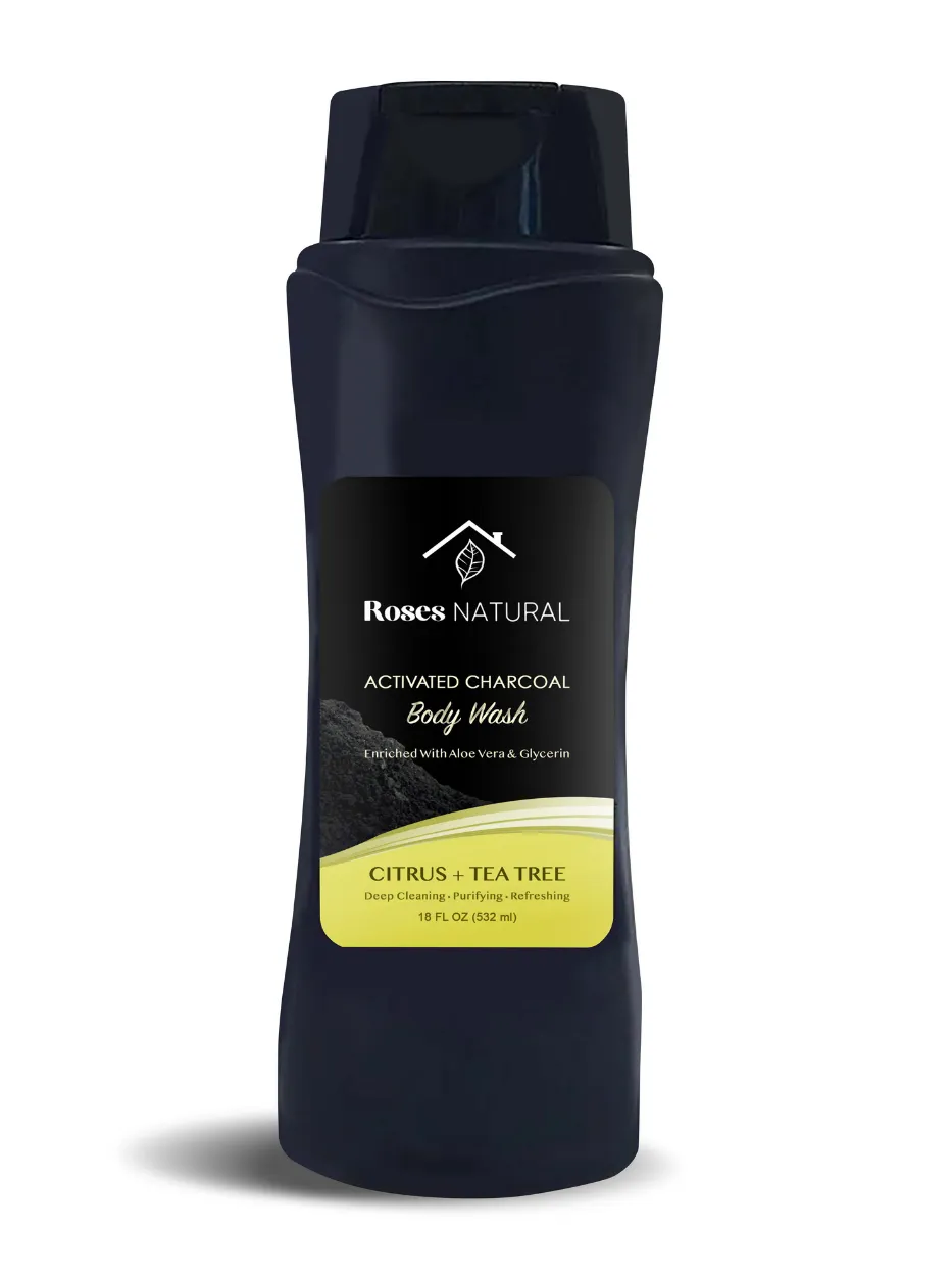 Activated Charcoal Body Wash - Citrus   Tea tree