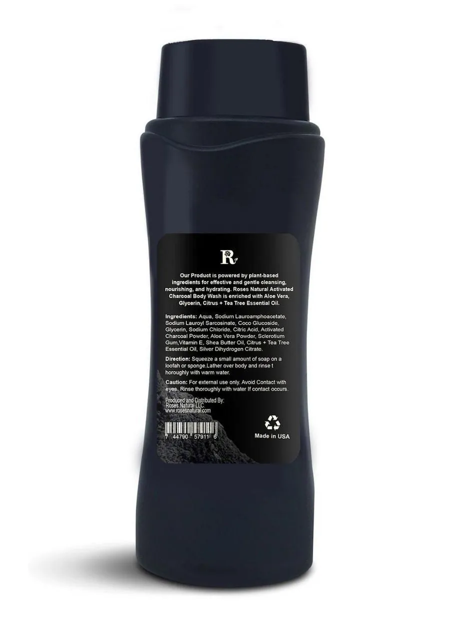 Activated Charcoal Body Wash - Citrus   Tea tree