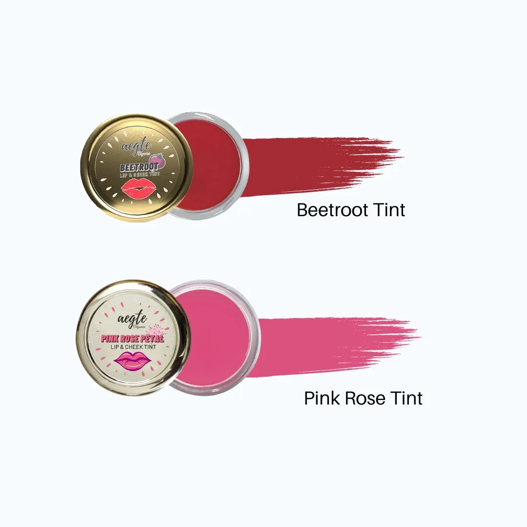 Aegte Organics Lip and Cheek Tint Balm & Eyelash Extension Hypercurl Waterproof Mascara