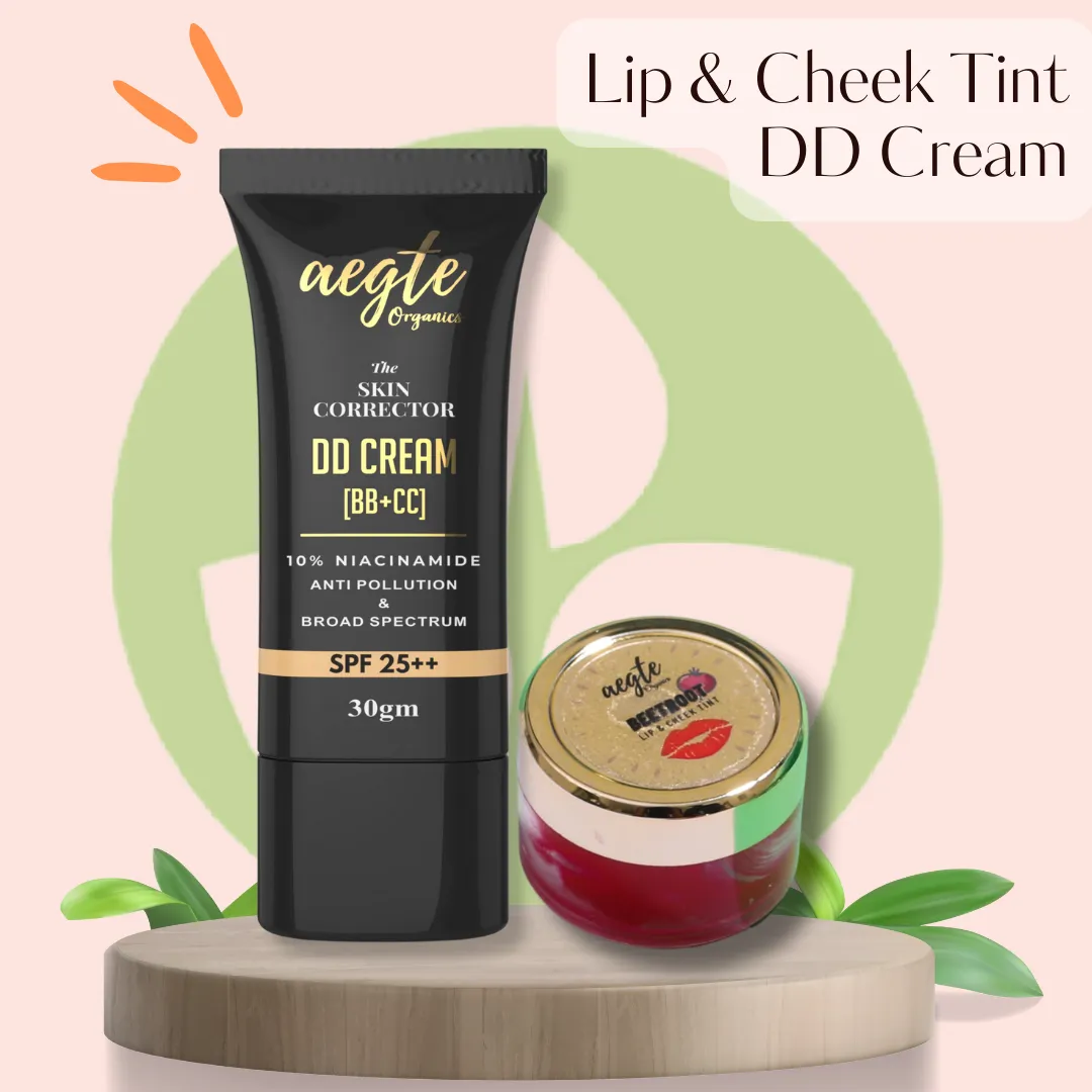 Aegte Organics Skin Corrector DD Cream SPF 25   &  Lip and Cheek Tint Balm
