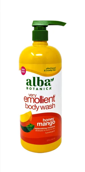 Alba Botanica Very Emollient Body Wash Honey Mango 32 oz