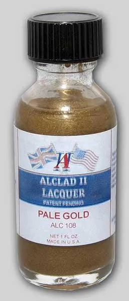 Alclad II ALC-108 Pale Gold Lacquer Paint 1oz